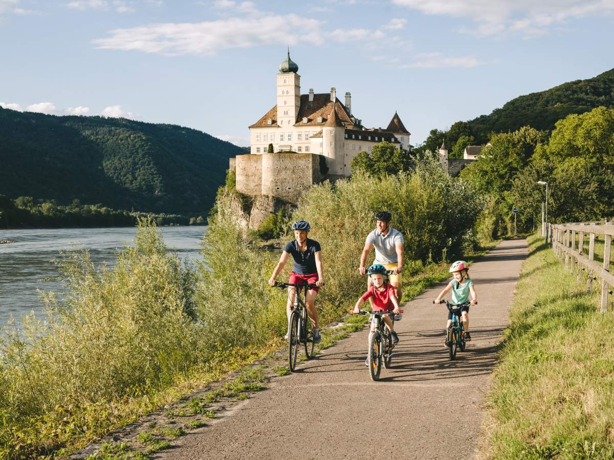 Cycling along fashion the danube